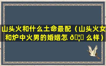 山头火和什么土命最配（山头火女和炉中火男的婚姻怎 🦊 么样）